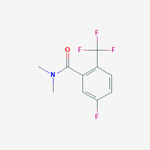 molecular formula C10H9F4NO B8317940 Benzamide, 5-fluoro-N,N-dimethyl-2-(trifluoromethyl)- 