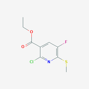 Ethyl 2-chloro-5-fluoro-6-(methylsulfanyl)pyridine-3-carboxylate