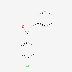 molecular formula C14H11ClO B8317950 2-(4-Chlorophenyl)-3-phenyloxirane 