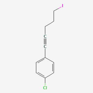 molecular formula C11H10ClI B8317969 1-(4-Chlorophenyl)-5-iodo-1-pentyne 