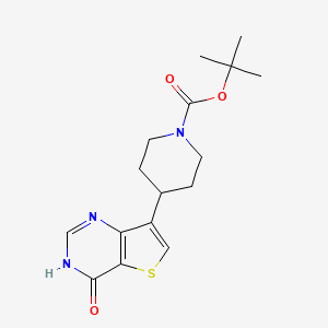 Tert-butyl 4-(4-oxo-3,4-dihydrothieno[3,2-d]pyrimidin-7-yl)piperidine-1-carboxylate