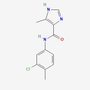 molecular formula C12H12ClN3O B8318164 N-(3-chloro-4-methylphenyl)-5-methyl-4-imidazolecarboxamide 