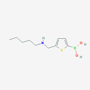 molecular formula C10H18BNO2S B8318203 {5-[(Pentylamino)methyl]-2-thienyl}boronic acid 