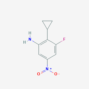 molecular formula C9H9FN2O2 B8318218 2-Cyclopropyl-3-fluoro-5-nitroaniline 