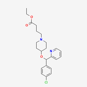 molecular formula C23H29ClN2O3 B8318248 Ethyl 4-[4-[(4-chlorophenyl)-2-pyridylmethoxy]-1-piperidyl]-butanoate 