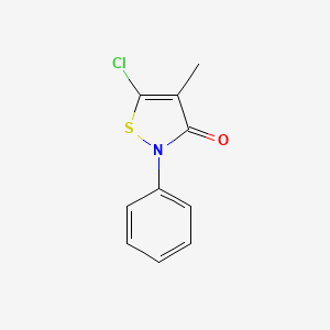 molecular formula C10H8ClNOS B8318278 5-chloro-4-methyl-2-phenylisothiazol-3(2H)-one 