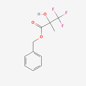 molecular formula C11H11F3O3 B8318309 Benzyl 3,3,3-trifluoro-2-hydroxy-2-methylpropanoate 