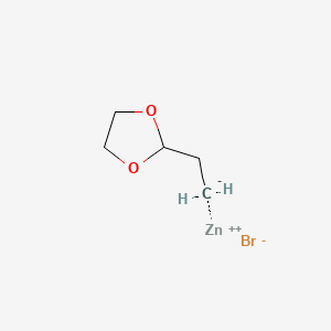 molecular formula C5H9BrO2Zn B8318338 (2-(1,3-dioxolan-2-yl)ethyl)zinc(II) bromide 
