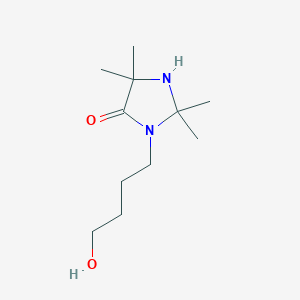 molecular formula C11H22N2O2 B8318351 3-(4-Hydroxybutyl)-2,2,5,5-tetramethylimidazolidin-4-one 