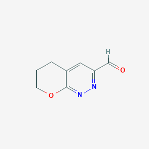 molecular formula C8H8N2O2 B8318354 6,7-Dihydro-5H-pyrano[2,3-c]pyridazine-3-carbaldehyde 