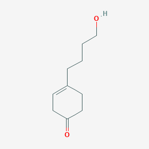 molecular formula C10H16O2 B8318369 4-(4-Hydroxybutyl)cyclohex-3-ene-1-one 