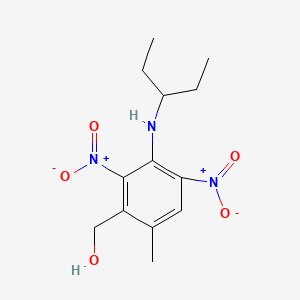 molecular formula C13H19N3O5 B8318374 3-((1-Ethylpropyl)amino)-6-methyl-2,4-dinitrobenzyl alcohol CAS No. 76302-70-0