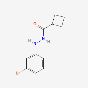 molecular formula C11H13BrN2O B8318397 N'-(3-bromophenyl)cyclobutanecarbohydrazide CAS No. 1190861-41-6