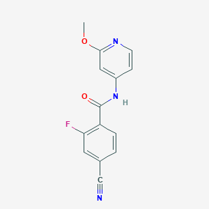 molecular formula C14H10FN3O2 B8318405 4-cyano-2-fluoro-N-(2-methoxy-4-pyridyl)benzamide 