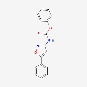 molecular formula C16H12N2O3 B8318424 Phenyl 5-phenylisoxazol-3-ylcarbamate 