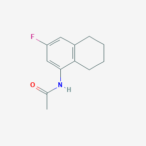 molecular formula C12H14FNO B8318469 5-Acetylamino-7-fluoro-1,2,3,4-tetrahydronaphthalene 