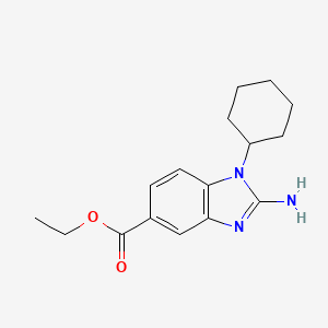 molecular formula C16H21N3O2 B8318498 Ethyl 2-amino-1-cyclohexyl-1H-benzo[d]imidazole-5-carboxylate CAS No. 1012104-47-0
