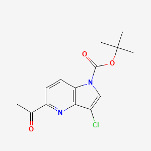 tert-butyl 5-acetyl-3-chloro-1H-pyrrolo[3,2-b]pyridine-1-carboxylate