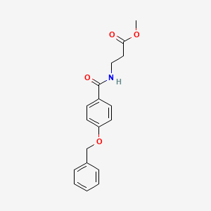 molecular formula C18H19NO4 B8318532 3-(4-Benzyloxy-benzoylamino)-propionic acid methyl ester 