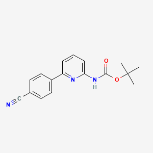 [6-(4-Cyano-phenyl)-pyridin-2-yl]carbamic acid tert-butyl ester
