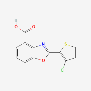 molecular formula C12H6ClNO3S B8318565 2-(3-Chlorothiophen-2-yl)benzoxazole-4-carboxylic acid 