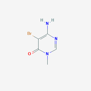 molecular formula C5H6BrN3O B8318577 6-amino-5-bromo-3-methylpyrimidin-4(3H)-one 
