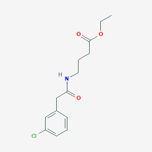molecular formula C14H18ClNO3 B8318582 4-[2-(3-Chlorophenyl)acetylamino]butyric acid ethyl ester 