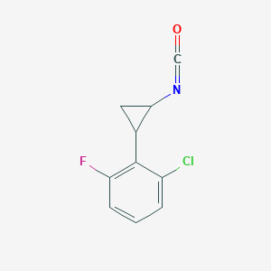 molecular formula C10H7ClFNO B8318590 2-(2-Chloro-6-fluorophenyl)cyclopropylisocyanate 