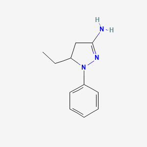 molecular formula C11H15N3 B8318655 3-Amino-5-ethyl-1-phenyl-2-pyrazoline 