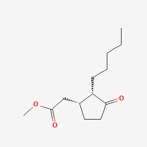 molecular formula C13H22O3 B8318671 Cyclopentaneacetic acid, 3-oxo-2-pentyl-, methyl ester, (1R-cis)- CAS No. 39647-11-5
