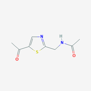 molecular formula C8H10N2O2S B8318687 5-Acetyl-2-acetylaminomethylthiazole 