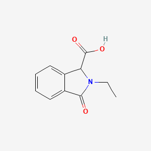 molecular formula C11H11NO3 B8318690 2-Ethyl-3-oxo-2,3-dihydro-1H-isoindole-1-carboxylic acid 