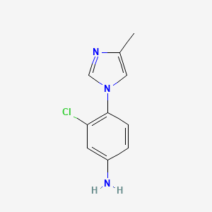 molecular formula C10H10ClN3 B8318693 3-Chloro-4-(4-methylimidazol-1-yl)aniline 