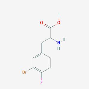 molecular formula C10H11BrFNO2 B8318738 Methyl 2-amino-3-(3-bromo-4-fluorophenyl)propanoate 
