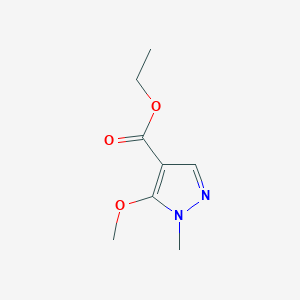 molecular formula C8H12N2O3 B8318742 Ethyl 1-methyl-5-methoxypyrazole-4-carboxylate 