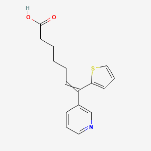 molecular formula C16H17NO2S B8318784 7-Pyridin-3-yl-7-thiophen-2-ylhept-6-enoic acid 