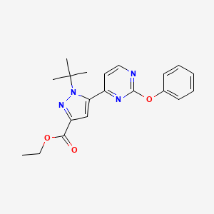 Ethyl 1-tert-butyl-5-(2-phenoxypyrimidin-4-yl)-1H-pyrazole-3-carboxylate