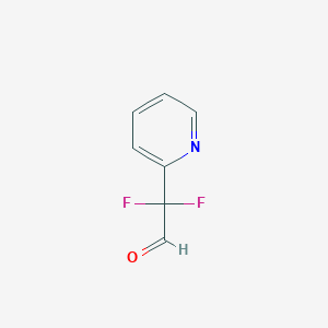 molecular formula C7H5F2NO B8318810 2,2-Difluoro-2-pyridin-2-ylacetaldehyde 