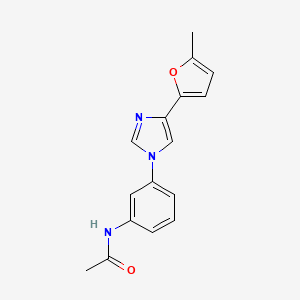 molecular formula C16H15N3O2 B8318828 n-{3-[4-(5-Methyl-furan-2-yl)-imidazol-1-yl]-phenyl}-acetamide 