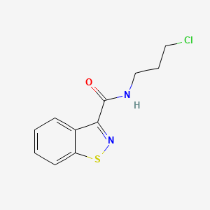 molecular formula C11H11ClN2OS B8318842 N-(3-chloropropyl)-1,2-benzisothiazole-3-carboxamide 