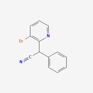 molecular formula C13H9BrN2 B8318844 (3-Bromo-pyridin-2-yl)-phenyl-acetonitrile 