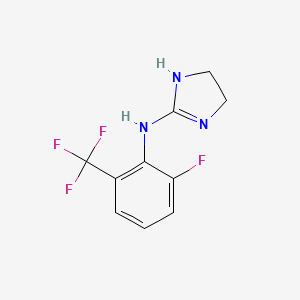 molecular formula C10H9F4N3 B8318856 2-(2-Fluoro-6-trifluoromethylphenylamino)-2-imidazoline 