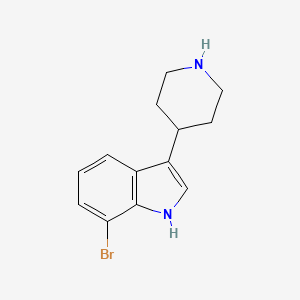 molecular formula C13H15BrN2 B8318857 7-Bromo-3-piperidin-4-yl-1h-indole 