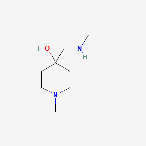 molecular formula C9H20N2O B8318893 4-Ethylaminomethyl-4-hydroxy-1-methylpiperidine 