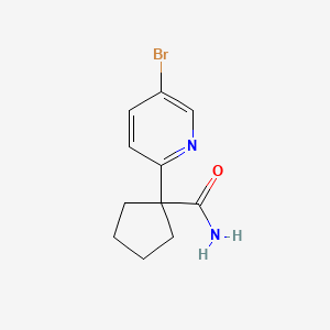 molecular formula C11H13BrN2O B8318960 1-(5-Bromo-pyridin-2-yl)-cyclopentanecarboxylic acid amide 