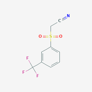 molecular formula C9H6F3NO2S B8318971 3-Trifluoromethylphenylsulfonylacetonitrile 