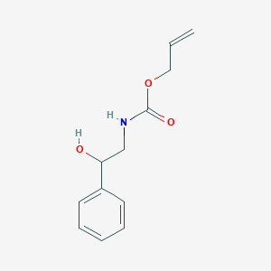 molecular formula C12H15NO3 B8318982 N-Allyloxycarbonyl-2-amino-1-phenylethanol 