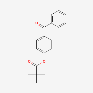 molecular formula C18H18O3 B8318991 4-Pivaloyloxybenzophenone 