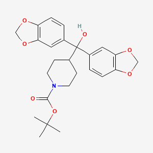 Tert-butyl 4-(bis(benzo[d][1,3]dioxol-5-yl)(hydroxy)methyl)piperidine-1-carboxylate