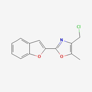 molecular formula C13H10ClNO2 B8319197 2-(Benzo[b]furan-2-yl)-4-chloromethyl-5-methyloxazole CAS No. 186895-48-7